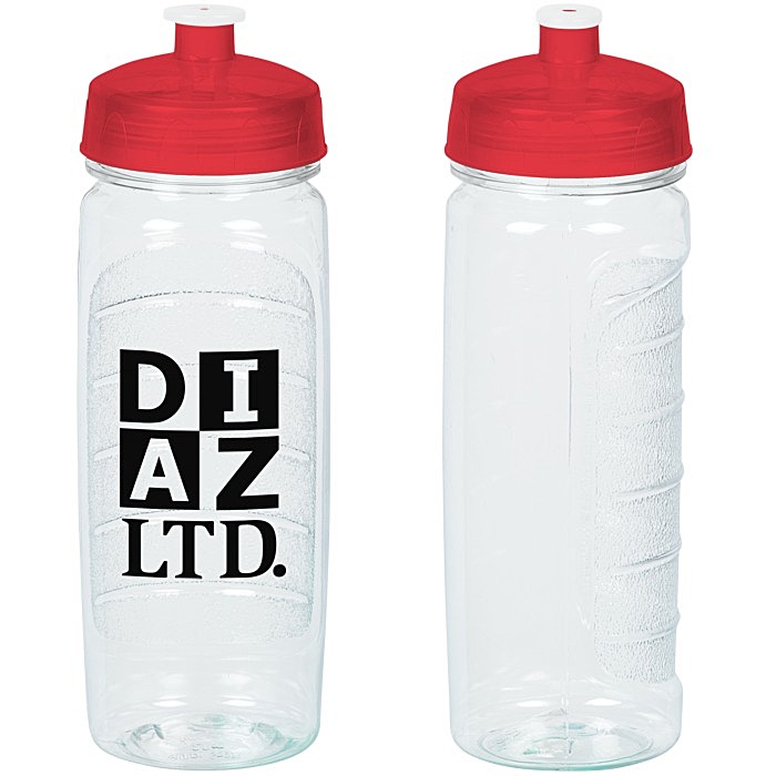 Custom Refresh Clutch Water Bottle - 20 oz - Clear - 24 hr