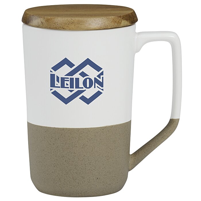 Custom Valencia Ceramic Mug with Lid - 16 oz