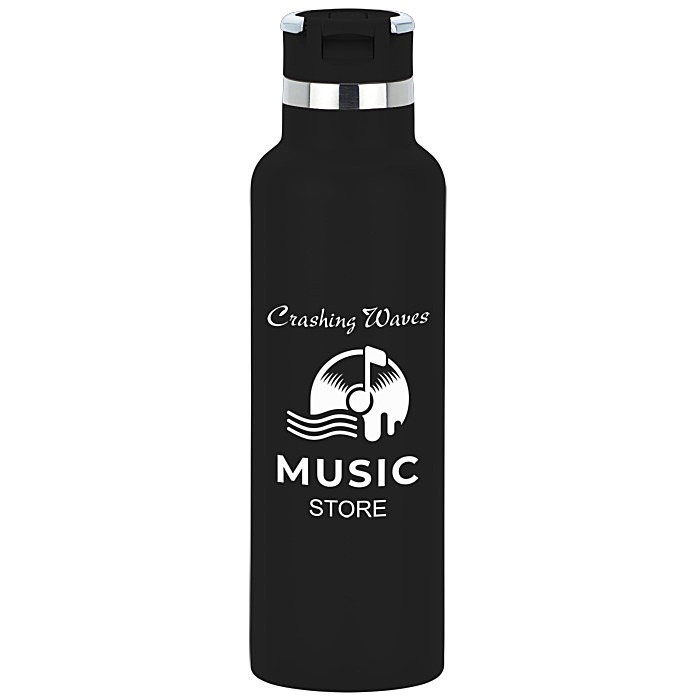 Custom h2go Juno Vacuum Bottle with Flip Straw Lid - 20 oz