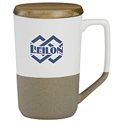 Custom Valencia Ceramic Mug with Lid - 16 oz - 24 hr