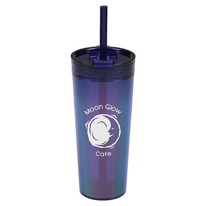 Custom Glam Tumbler with Straw - 24 oz