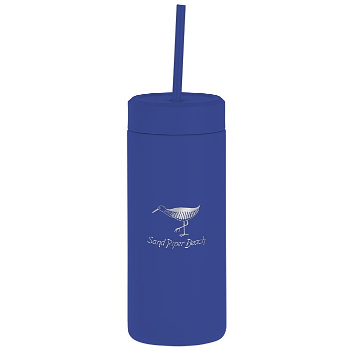 Custom Sol Tonal Tumbler with Straw - 20 oz - Laser Engraved