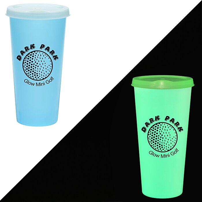 Custom Rave Nite Glow Tumbler with Lid - 26 oz.