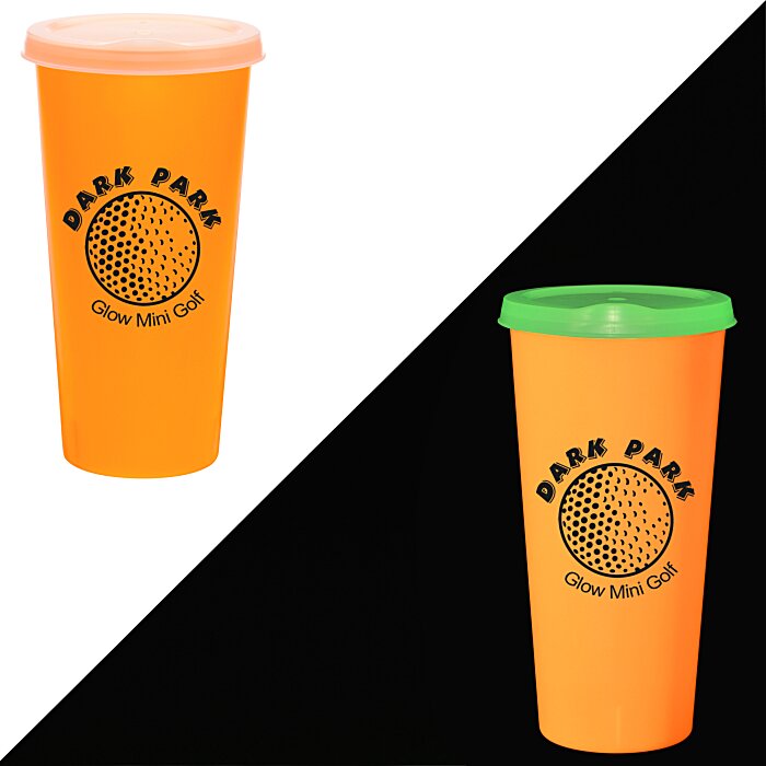 Custom Rave Nite Glow Tumbler with Lid - 26 oz.