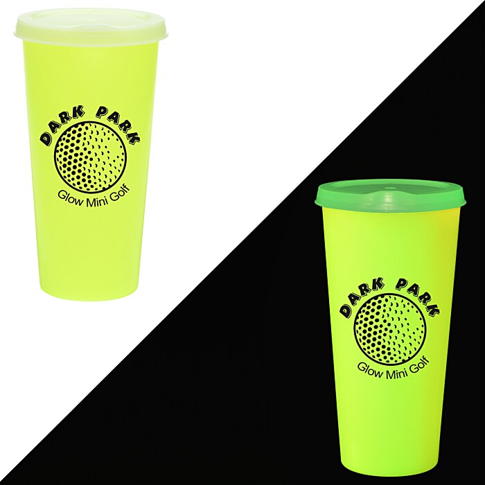 Custom Rave Nite Glow Tumbler with Lid - 26 oz.