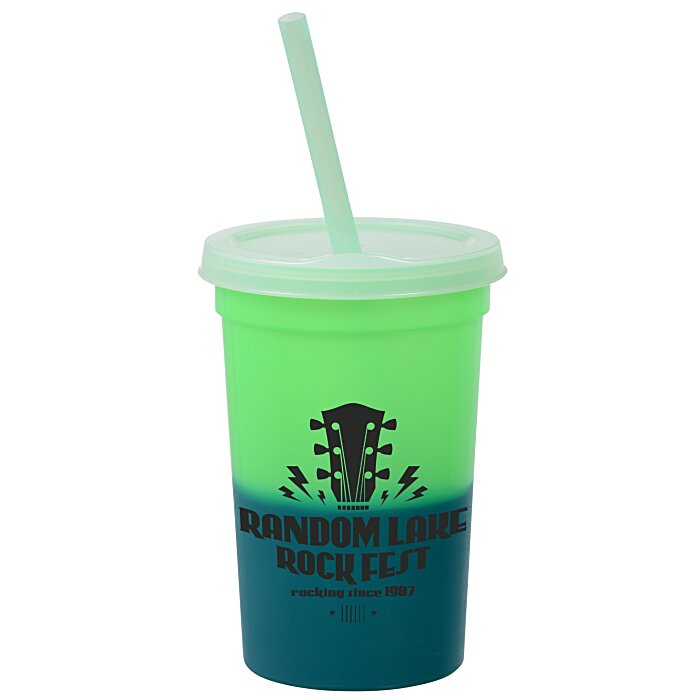 Custom Mood Stadium Cup with Straw - 22 oz