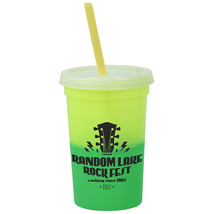 Custom Mood Stadium Cup with Straw - 22 oz
