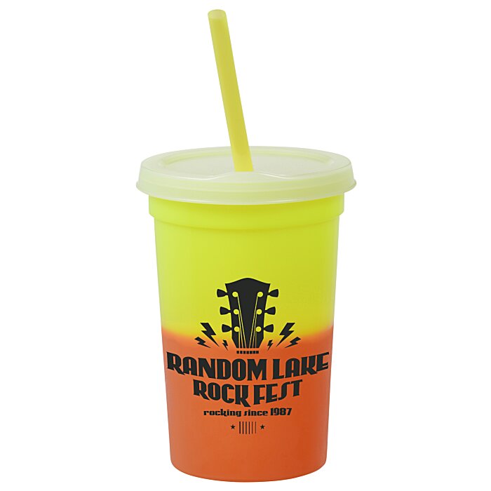 Custom Mood Stadium Cup with Straw - 22 oz