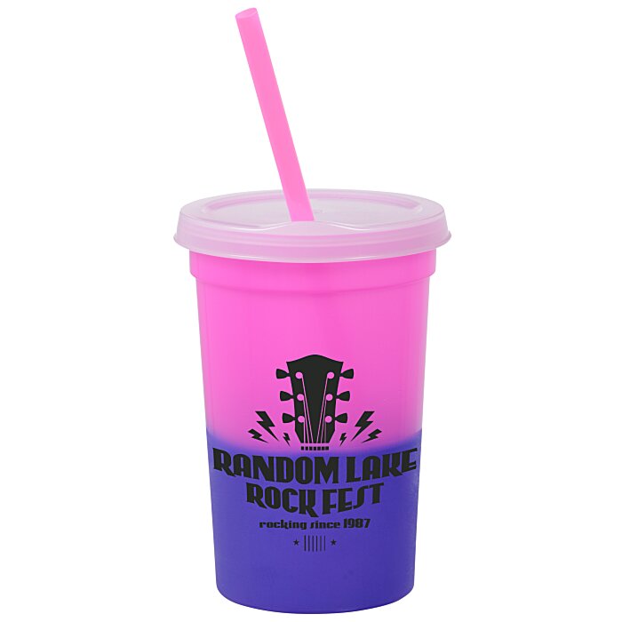 Custom Mood Stadium Cup with Straw - 22 oz
