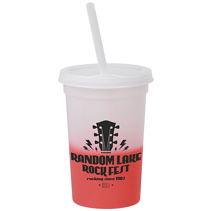 Custom Mood Stadium Cup with Straw - 22 oz