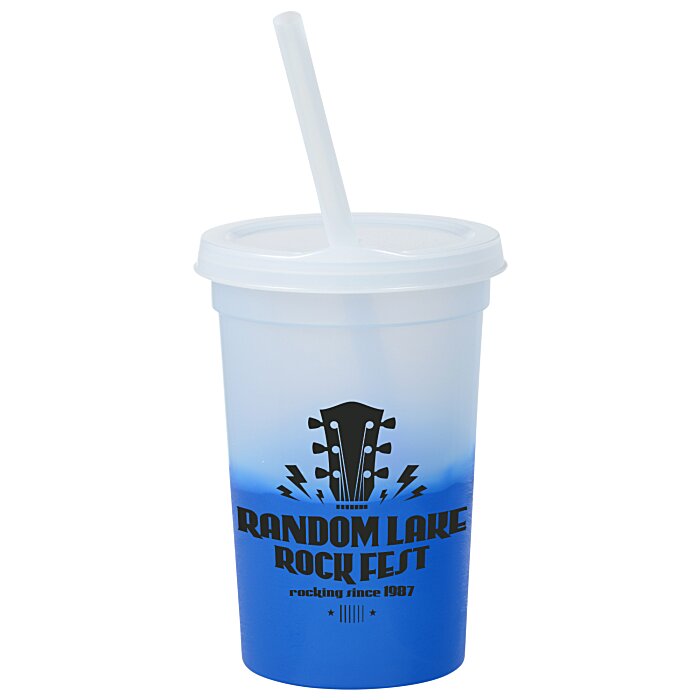 Custom Mood Stadium Cup with Straw - 22 oz