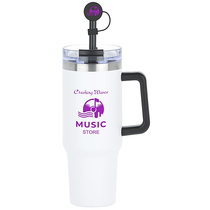 Custom Intrepid Vacuum Mug with Straw & Topper - 40 oz