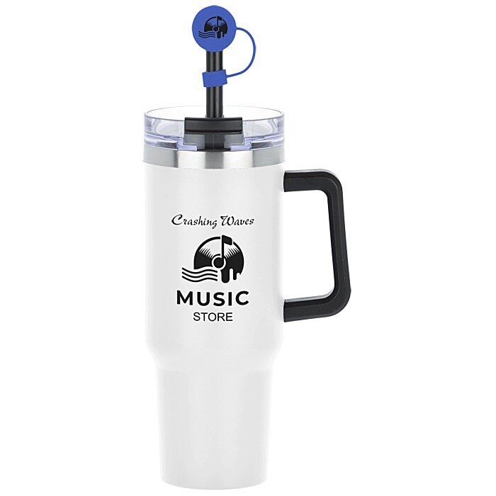 Custom Intrepid Vacuum Mug with Straw & Topper - 40 oz
