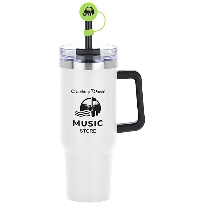Custom Intrepid Vacuum Mug with Straw & Topper - 40 oz