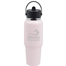 Custom Hydro Flask Wide Mouth Travel Bottle with Flex Straw Cap - 32 oz - Laser Engraved