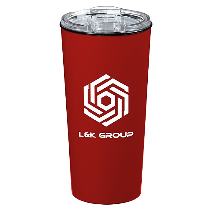 Custom Roadmaster Travel Tumbler - 18 oz - Black Interior - Clear Lid