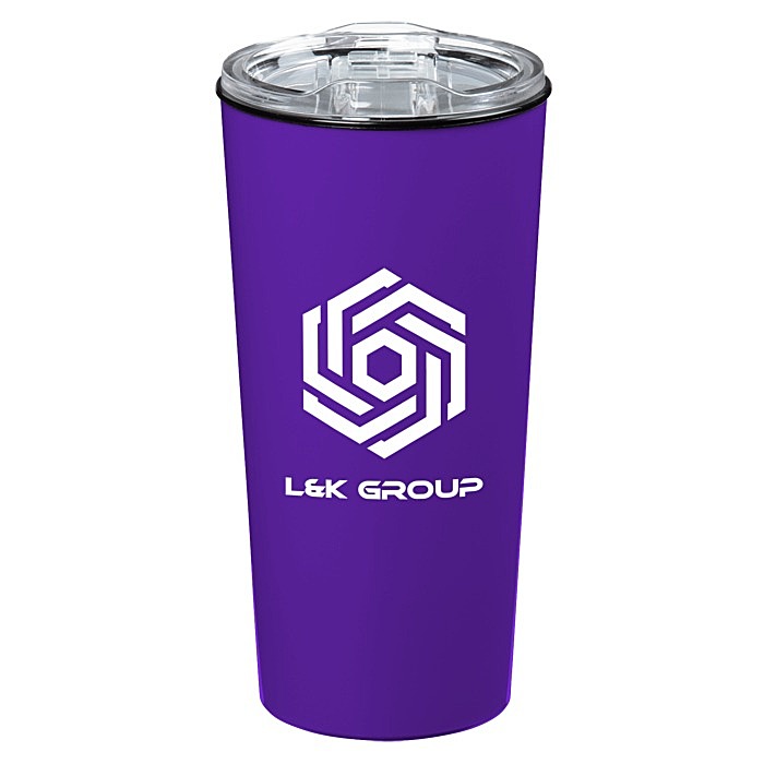 Custom Roadmaster Travel Tumbler - 18 oz - Black Interior - Clear Lid