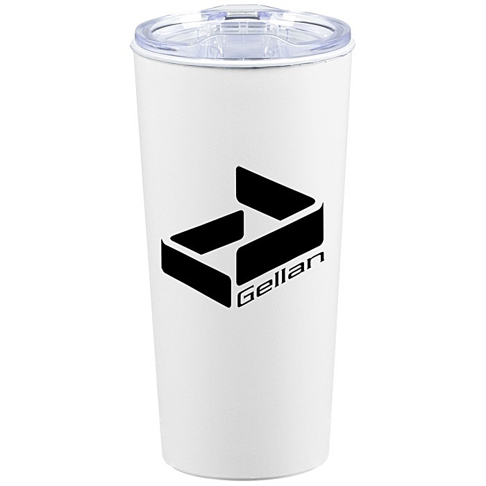 Custom Roadmaster Travel Tumbler - 18 oz - White Interior - Clear Lid