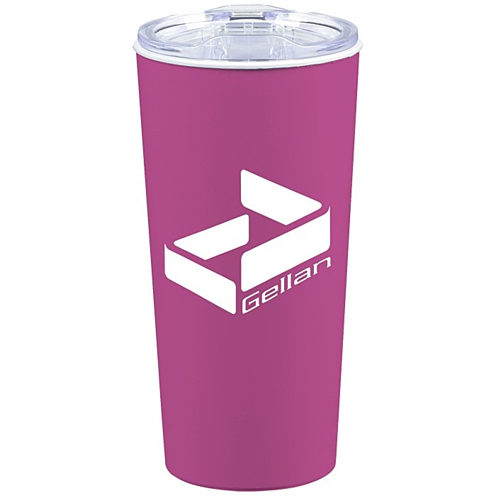 Custom Roadmaster Travel Tumbler - 18 oz - White Interior - Clear Lid