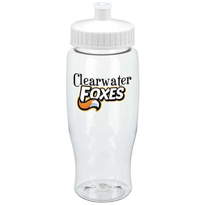 Custom Clear Impact Comfort Grip Bottle - 27 oz - Full Colour