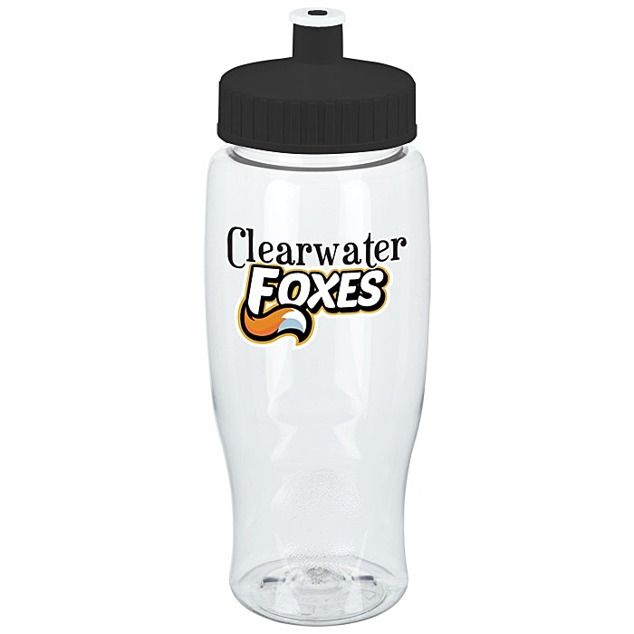 Custom Clear Impact Comfort Grip Bottle - 27 oz - Full Colour