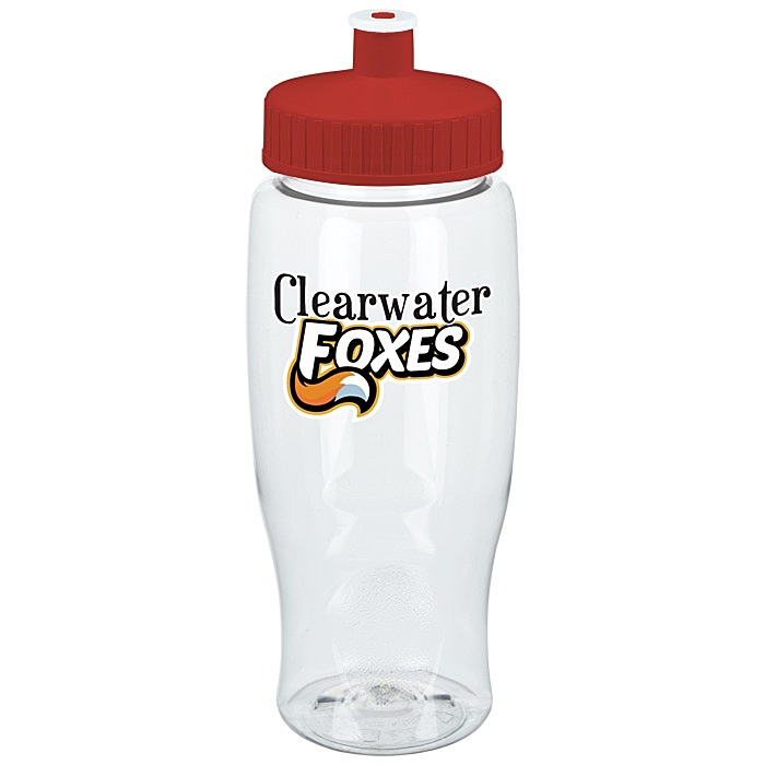 Custom Clear Impact Comfort Grip Bottle - 27 oz - Full Colour