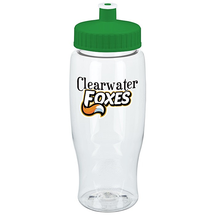 Custom Clear Impact Comfort Grip Bottle - 27 oz - Full Colour