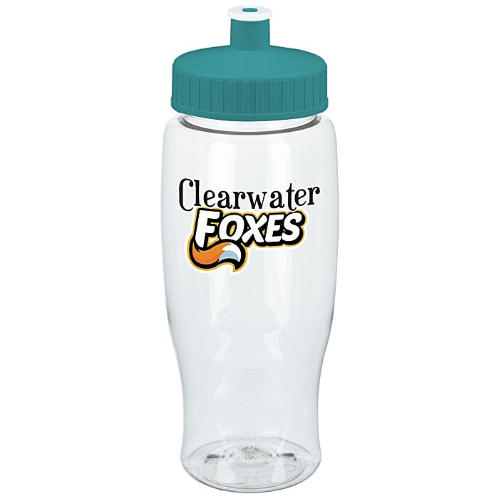 Custom Clear Impact Comfort Grip Bottle - 27 oz - Full Colour
