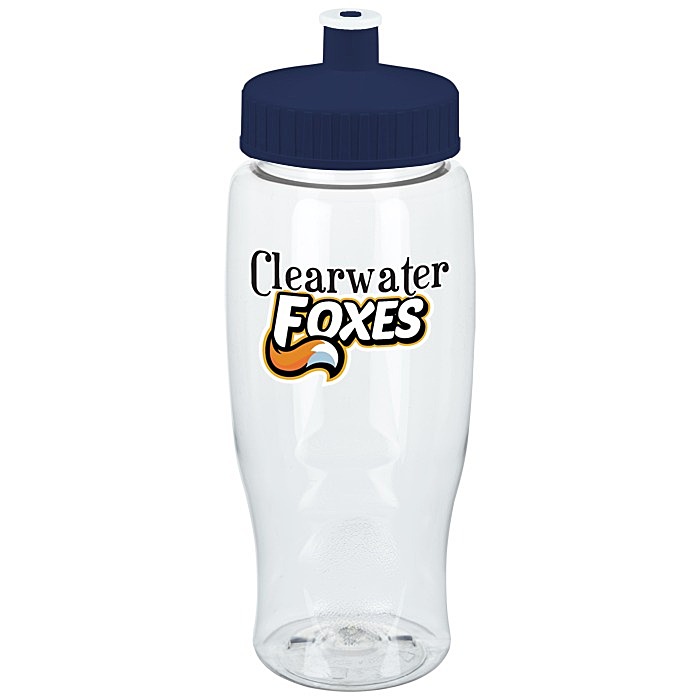 Custom Clear Impact Comfort Grip Bottle - 27 oz - Full Colour