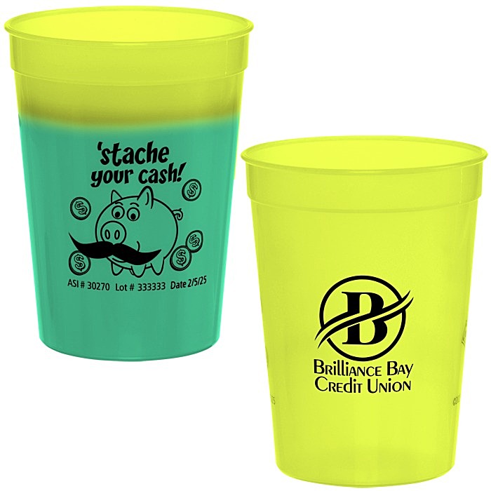 Custom Super Kid Mood Stadium Cup - 12 oz - Dollars and Cents