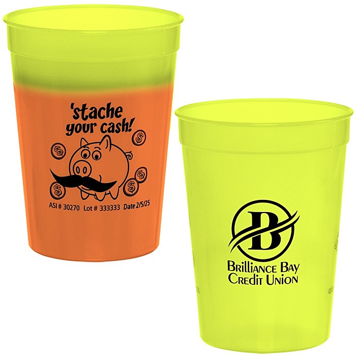 Custom Super Kid Mood Stadium Cup - 12 oz - Dollars and Cents