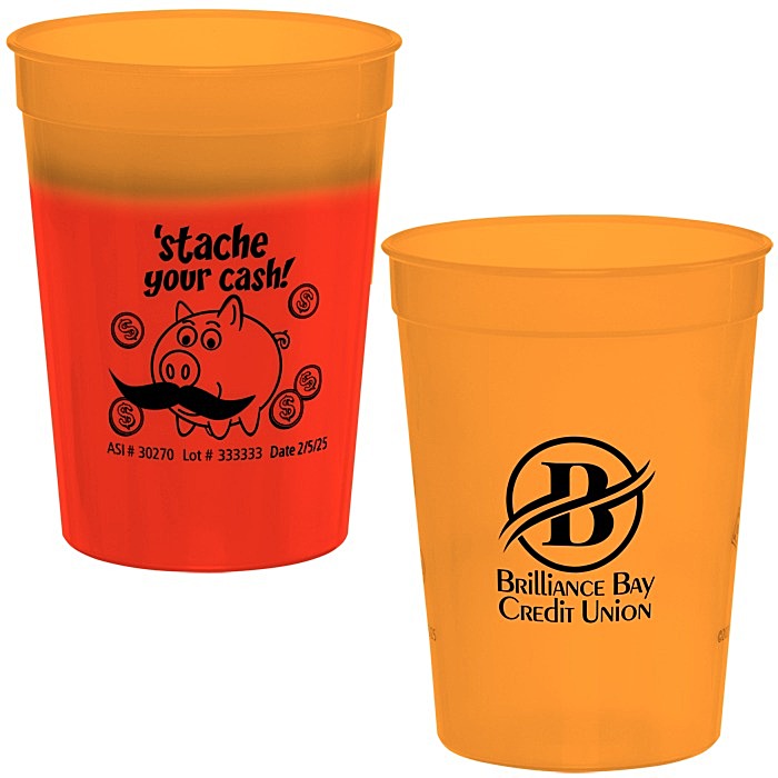 Custom Super Kid Mood Stadium Cup - 12 oz - Dollars and Cents