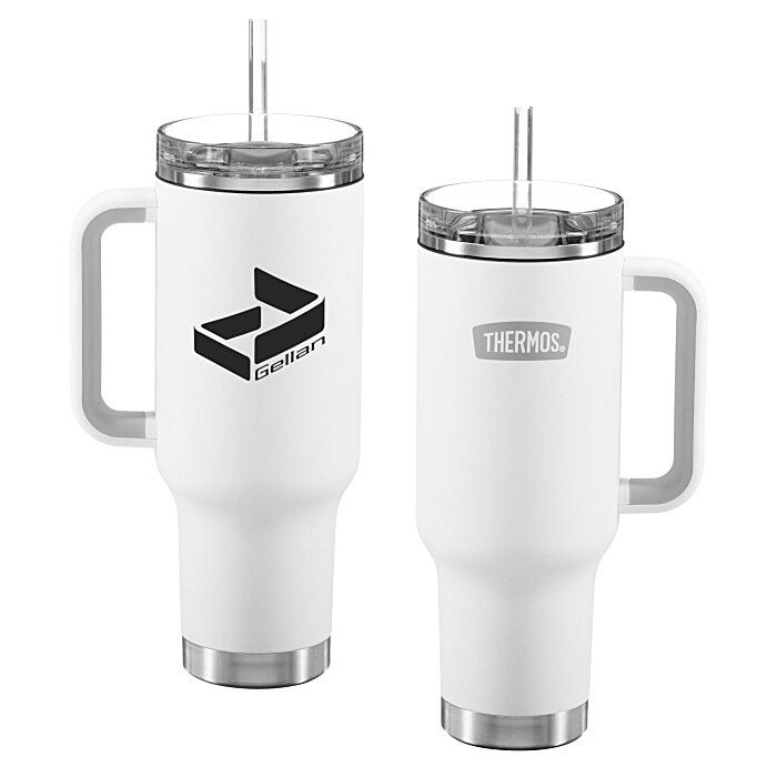 Custom Thermos Vacuum Mug with Straw - 40 oz.