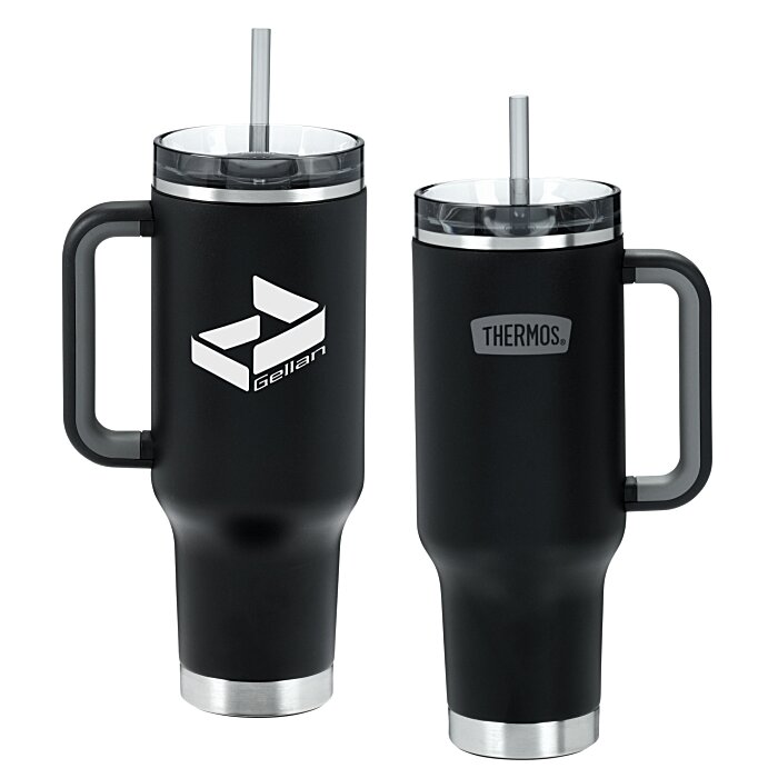 Custom Thermos Vacuum Mug with Straw - 40 oz.