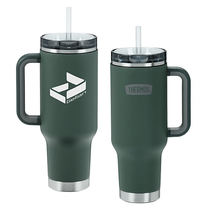 Custom Thermos Vacuum Mug with Straw - 40 oz.