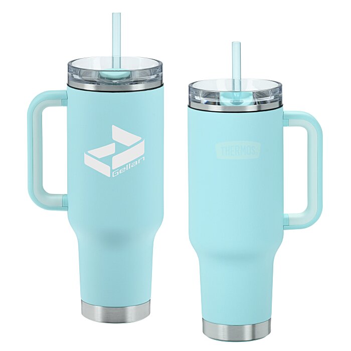 Custom Thermos Vacuum Mug with Straw - 40 oz.