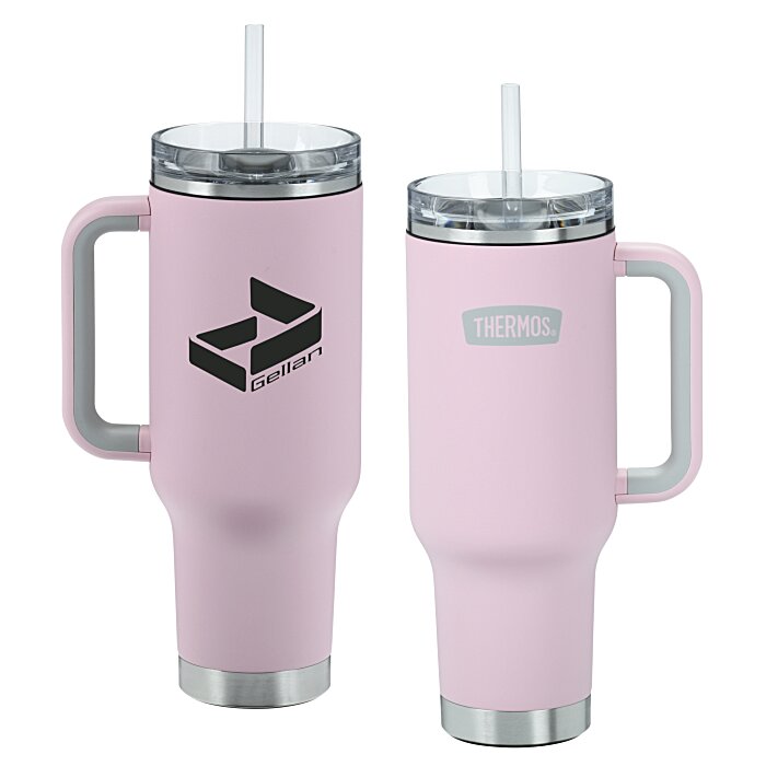 Custom Thermos Vacuum Mug with Straw - 40 oz.
