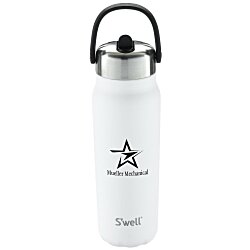 Custom S'well Explorer Vacuum Bottle with Flip Straw Lid - 24 oz
