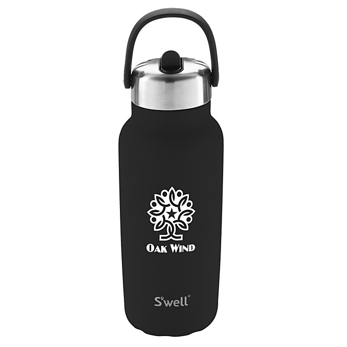 Custom S'well Explorer Vacuum Bottle with Flip Straw Lid - 32 oz