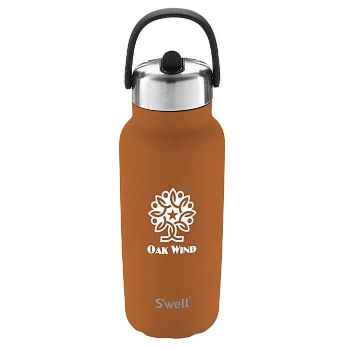 Custom S'well Explorer Vacuum Bottle with Flip Straw Lid - 32 oz