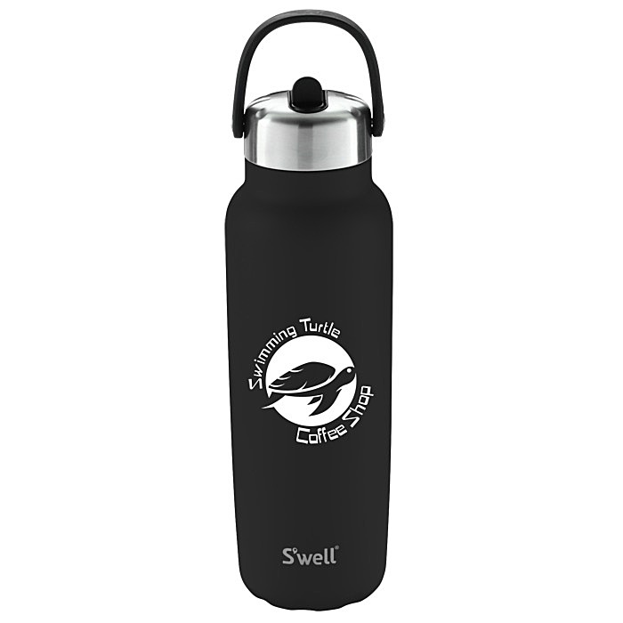 Custom S'well Explorer Vacuum Bottle with Flip Straw Lid - 40 oz