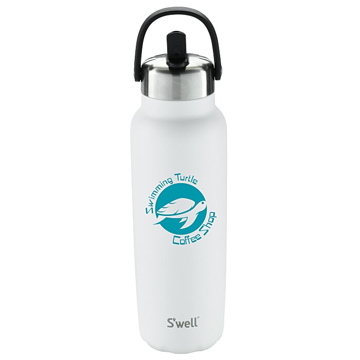 Custom S'well Explorer Vacuum Bottle with Flip Straw Lid - 40 oz