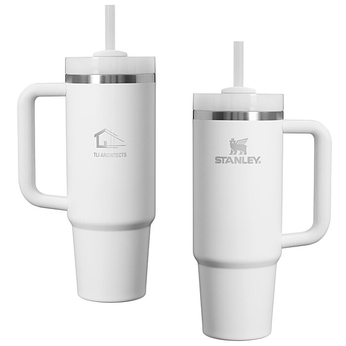Custom Stanley Quencher H2.0 FlowState Vacuum Mug with Straw - 30 oz - Laser Engraved