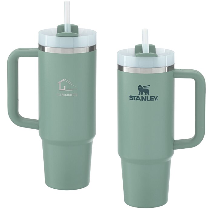 Custom Stanley Quencher H2.0 FlowState Vacuum Mug with Straw - 30 oz - Laser Engraved