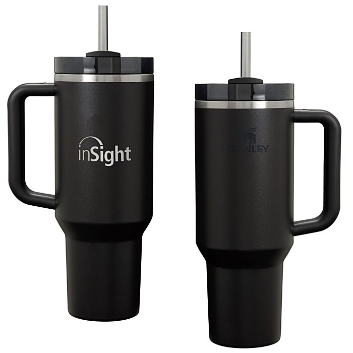 Custom Stanley Quencher H2.0 FlowState Vacuum Mug with Straw - 40 oz - Laser Engraved
