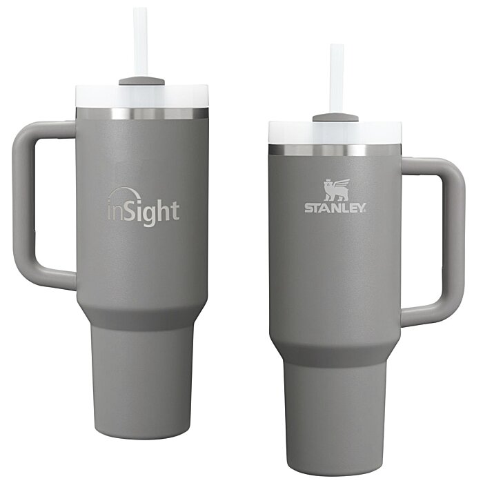Custom Stanley Quencher H2.0 FlowState Vacuum Mug with Straw - 40 oz - Laser Engraved