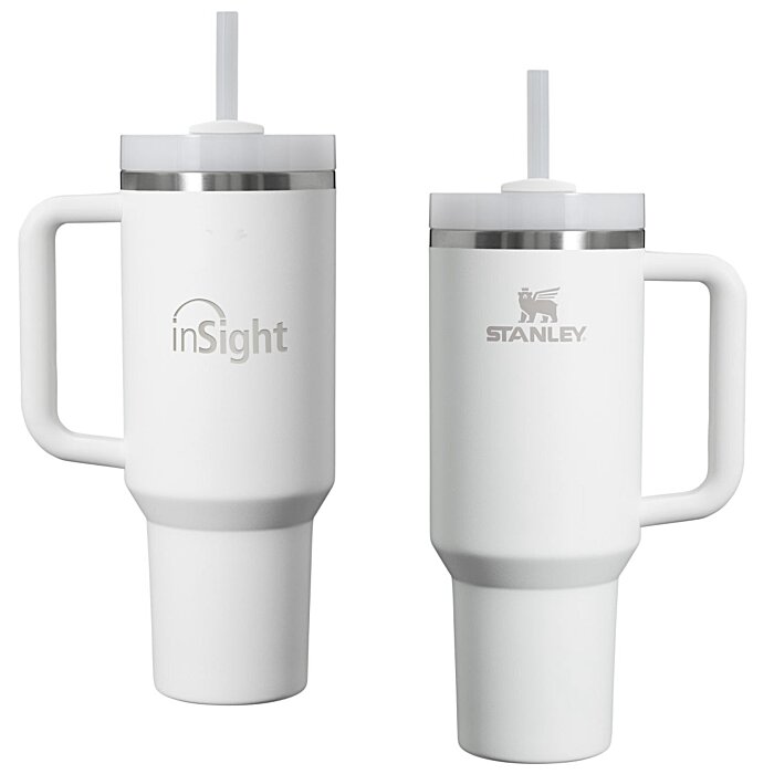 Custom Stanley Quencher H2.0 FlowState Vacuum Mug with Straw - 40 oz - Laser Engraved