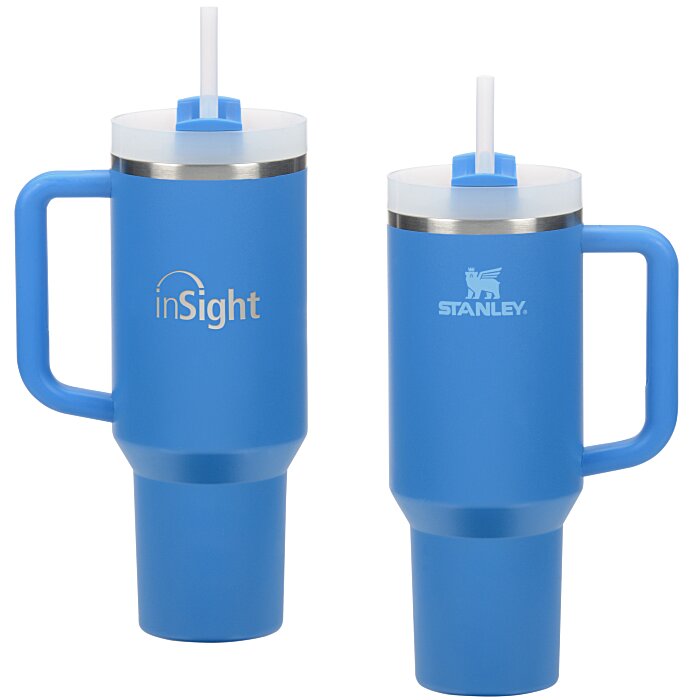 Custom Stanley Quencher H2.0 FlowState Vacuum Mug with Straw - 40 oz - Laser Engraved