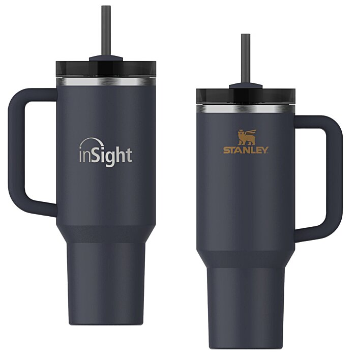 Custom Stanley Quencher H2.0 FlowState Vacuum Mug with Straw - 40 oz - Laser Engraved