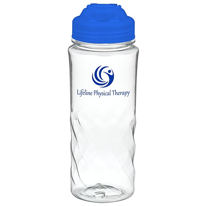Custom Refresh Captivate Water Bottle with Flip Lid - 20 oz - Clear
